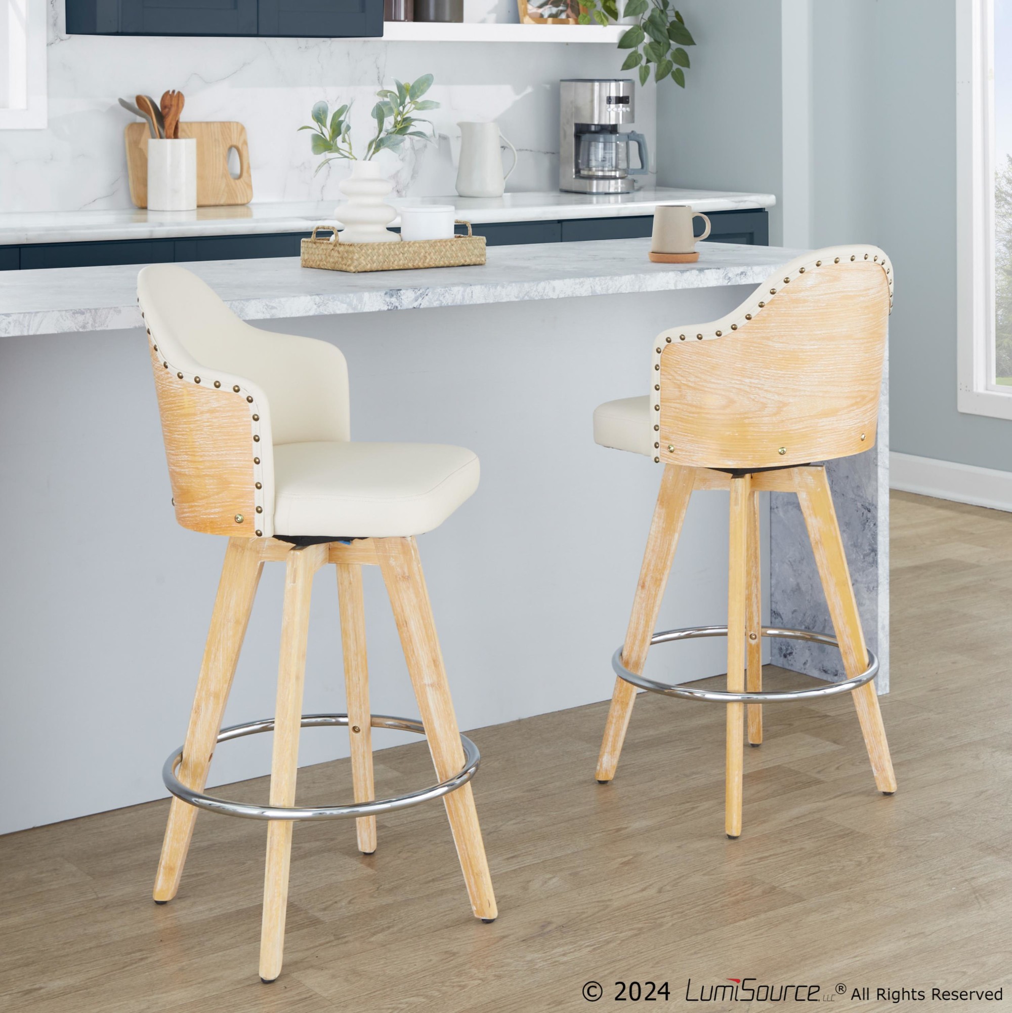 Ahoy 26" Fixed-height Counter Stool - Set Of 2
